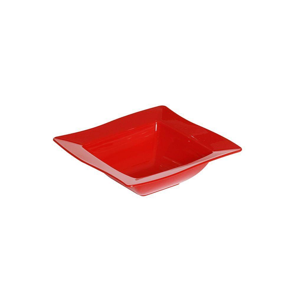 Saladeira Moove Quadrada 800ml Vermelha Em Polipropileno Linha Tropical Vem - 1