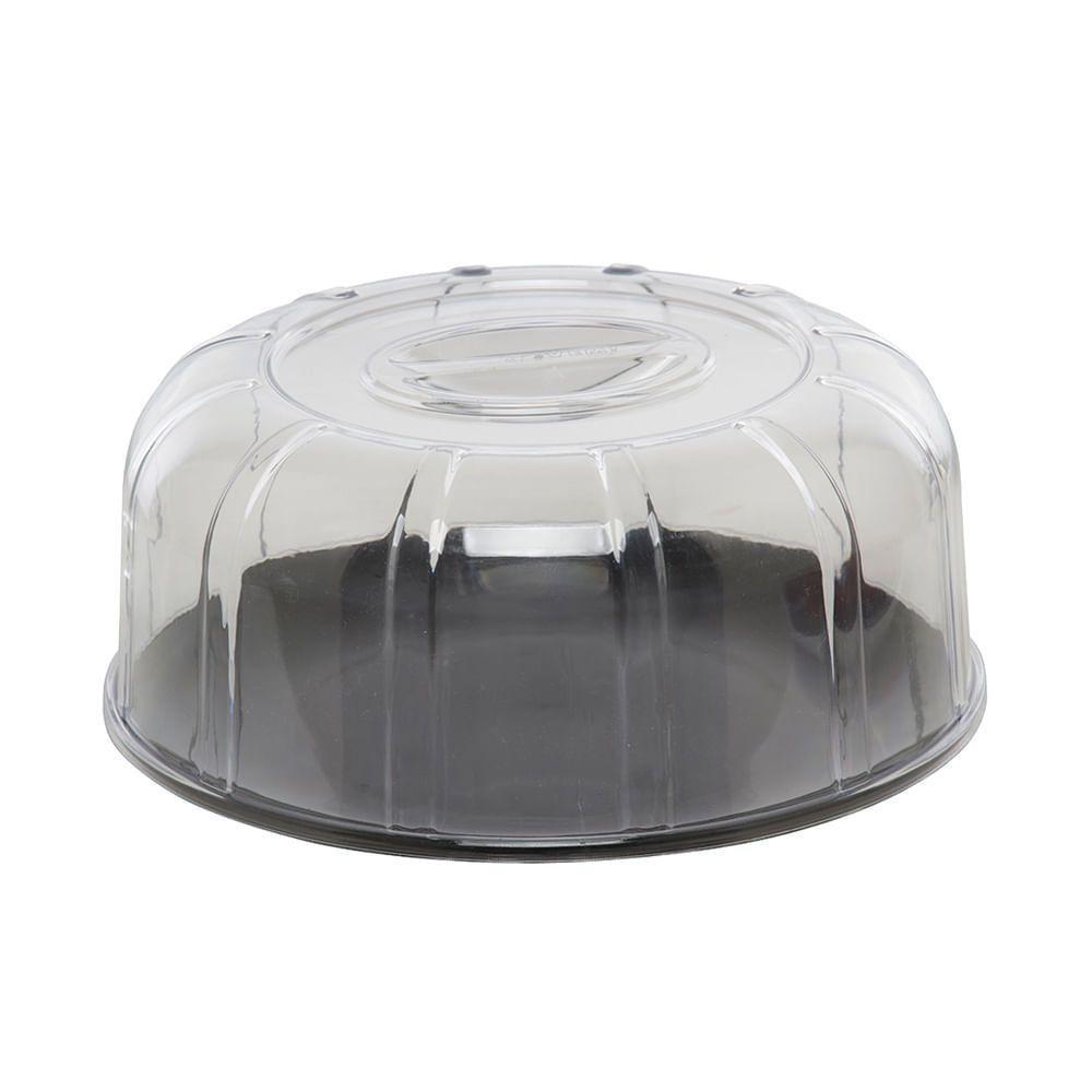 Boleira Elegance Redonda Com Tampa 30cm Preta Em Policarbonato Linha Profissional Cook Vem - 4