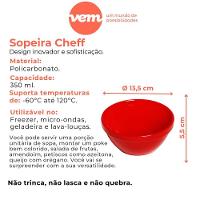 Sopeira Cheff Redonda 350ml Preta Em Policarbonato Linha Profissional Cook Vem - 4