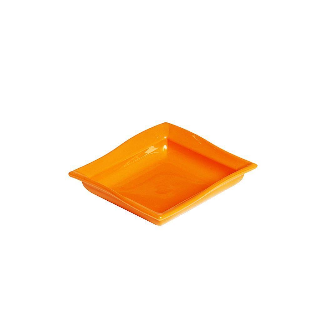 Molheira Shoyu Quadrada 60ml Laranja Em Polipropileno Linha Tropical Vem - 1