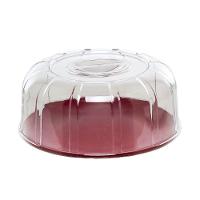 Boleira Elegance Redonda Com Tampa 30cm Vermelha Em Policarbonato Linha Profissional Cook Vem - 1