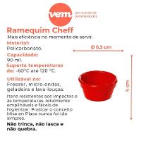 Ramequim Cheff 90ml Branco Em Policarbonato Linha Profissional Cook Vem - 5