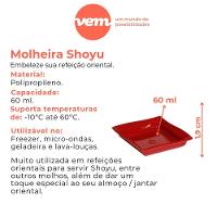 Molheira Shoyu Quadrada 60ml Branca Em Polipropileno Linha Tropical Vem - 5