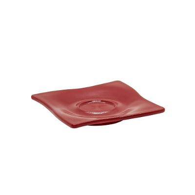 Pires Para Xícara De Café Quadrada 14x14 Vermelho Em Policarbonato Linha Profissional Cook Vem