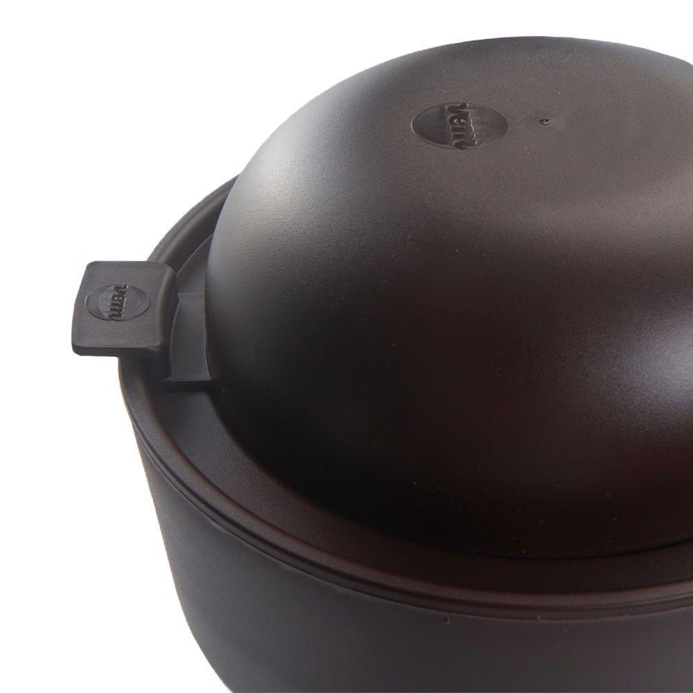 Lixeira Unique 5 Litros Marrom Em Polipropileno - Vem - 3