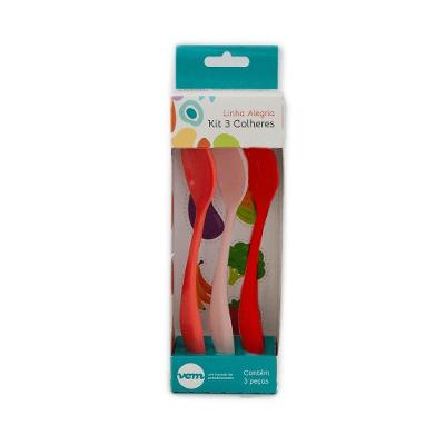 Kit Colher Dolce Vem Rosé-vemelho-coral Pp Linha Alegria