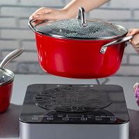 Conjunto De Almofada De Silicone Para Fogão De Indução Magnética Vem 4 Un Preto - 4