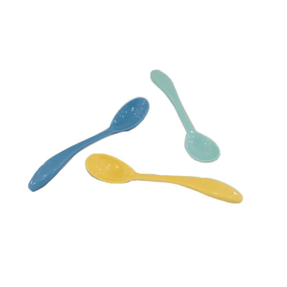 Kit Colher Dolce Vem Verde-azul-amarelo Pp Linha Alegria - 3