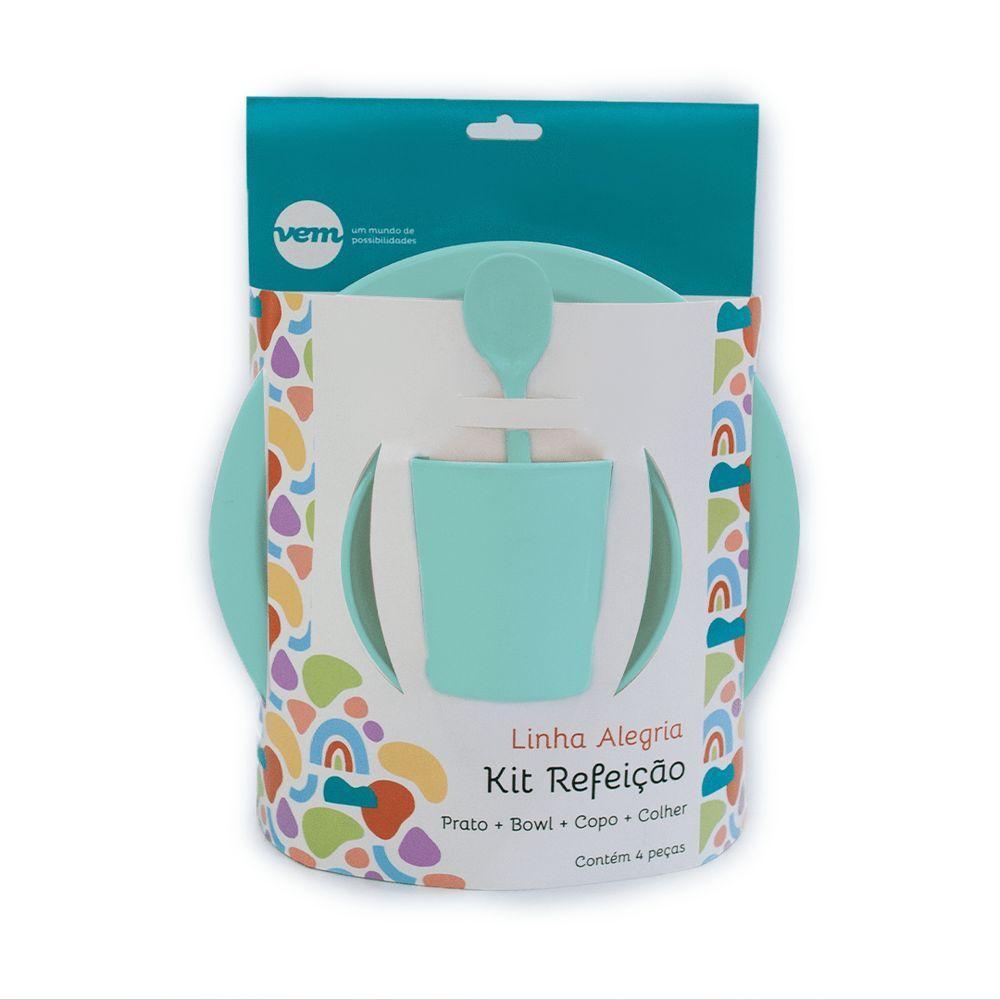 Kit Refeição Infantil Vem Verde Claro Linha Alegria - 1