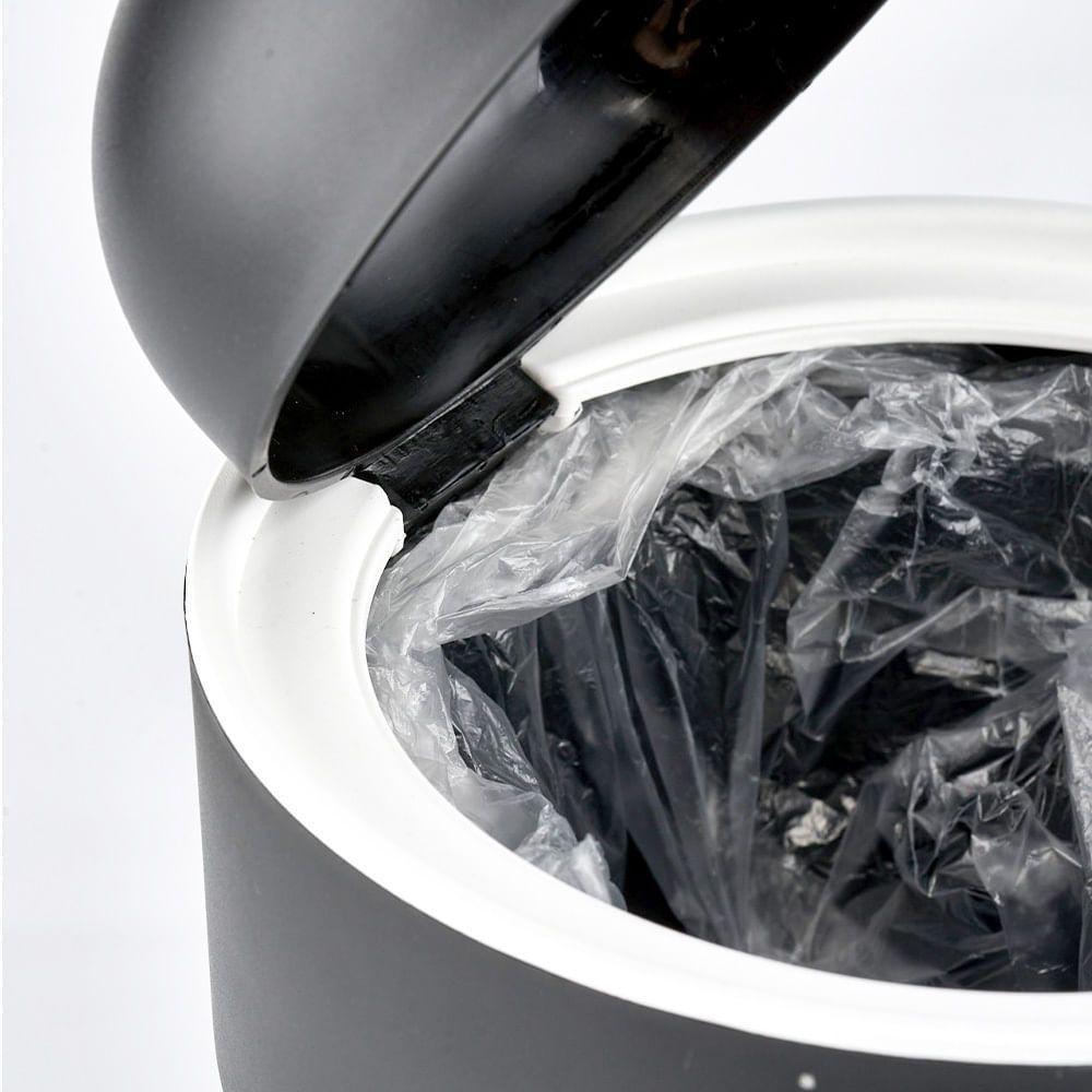 Lixeira Unique 5 Litros Preta Em Polipropileno - Vem - 3