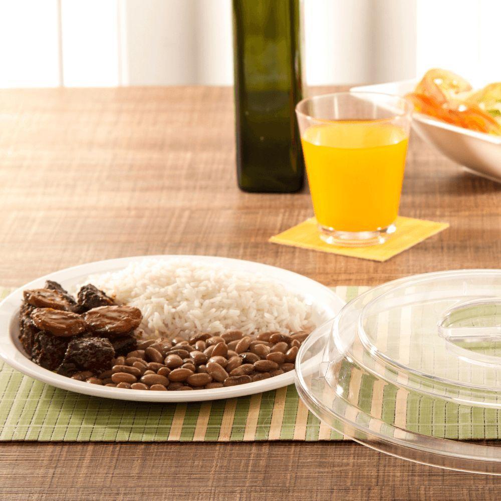 Cloche Elegance Redondo 27,5cm Branco Em Policarbonato Linha Profissional Cook Vem - 3