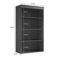 Armário Alto Kappesberg 2 Portas Office Platinum 91cm - 3