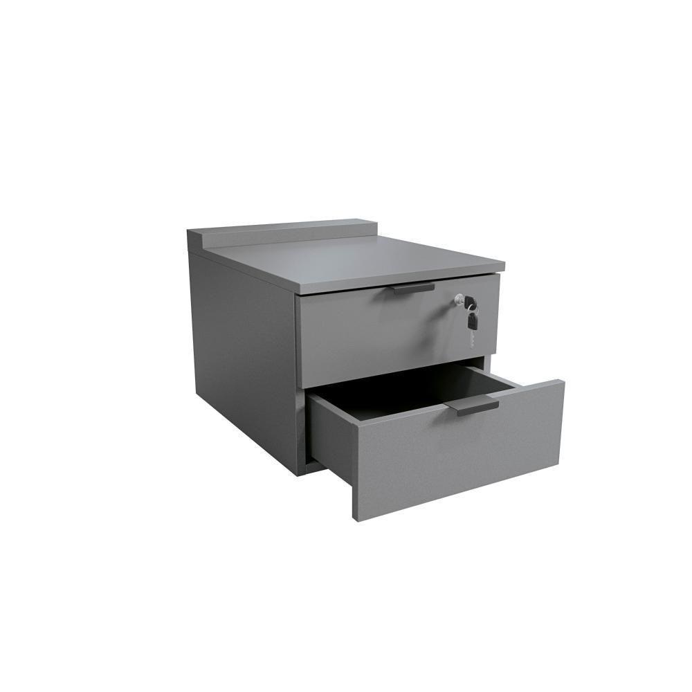 Gaveteiro De Mesa Kappesberg 2 Gavetas Com Chave Office Platinum 36cm - 3