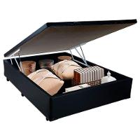Cama Box Baú Viúva Sereneprime Sintético Preto 44x128x188 - 1