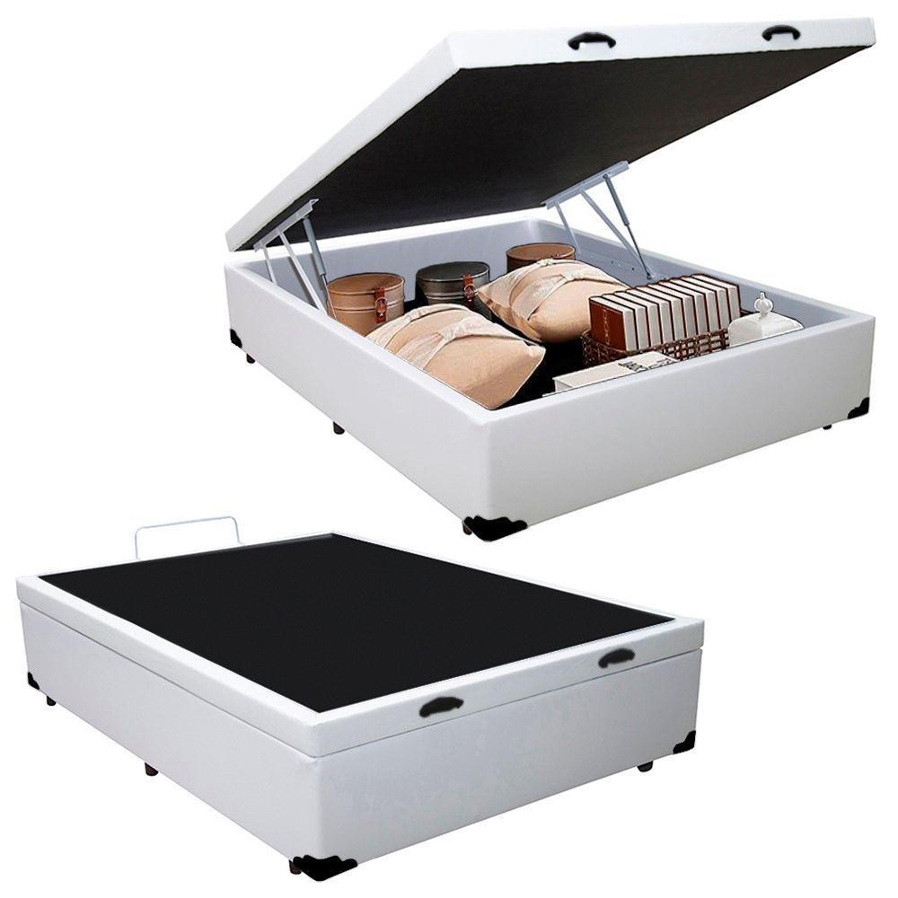 Cama Box Baú Viúva Sereneprime Sintético Branco 44x128x188 - 6