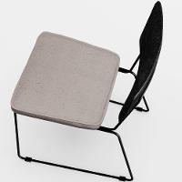 Kit 06 Cadeiras Estofada L02 Couríssimo Preto Linho Bege - 3