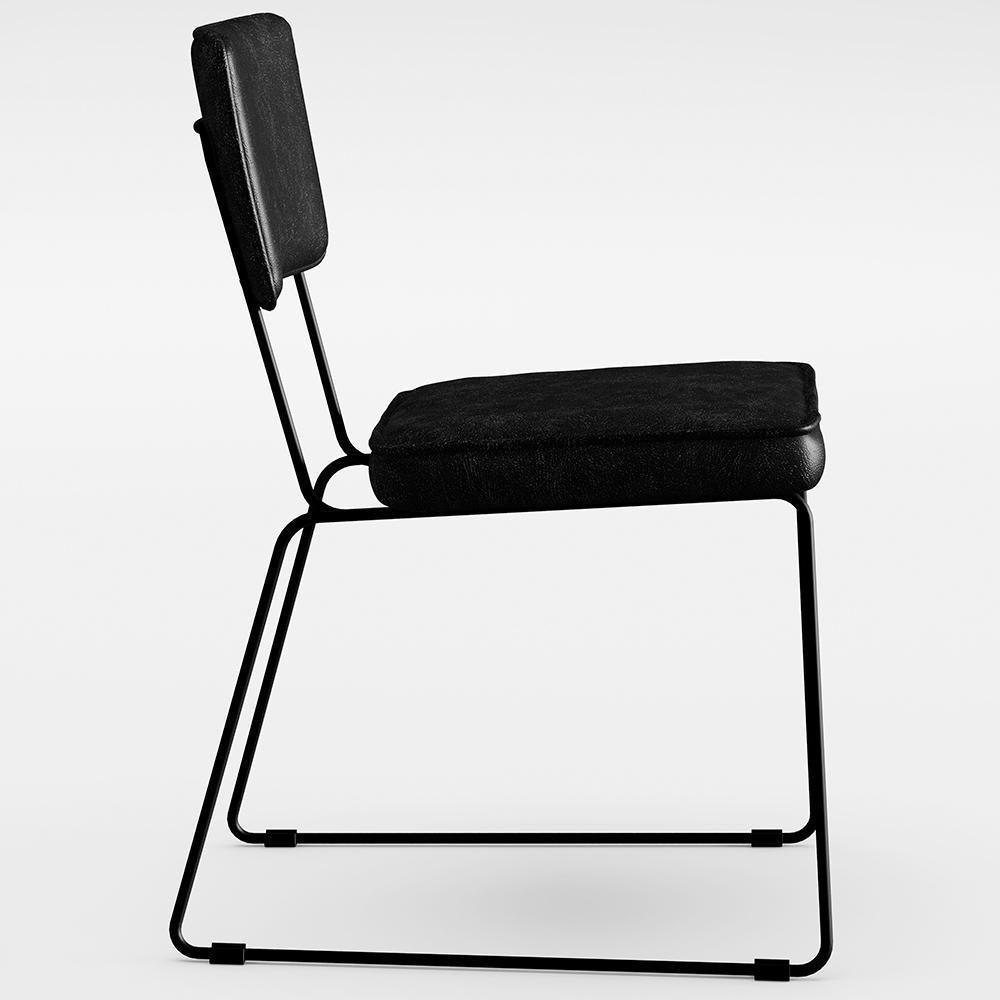 Kit 8 Cadeiras Estofada Sala De Jantar Couríssimo Preto - 4