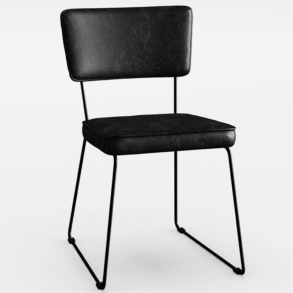 Kit 8 Cadeiras Estofada Sala De Jantar Couríssimo Preto - 6