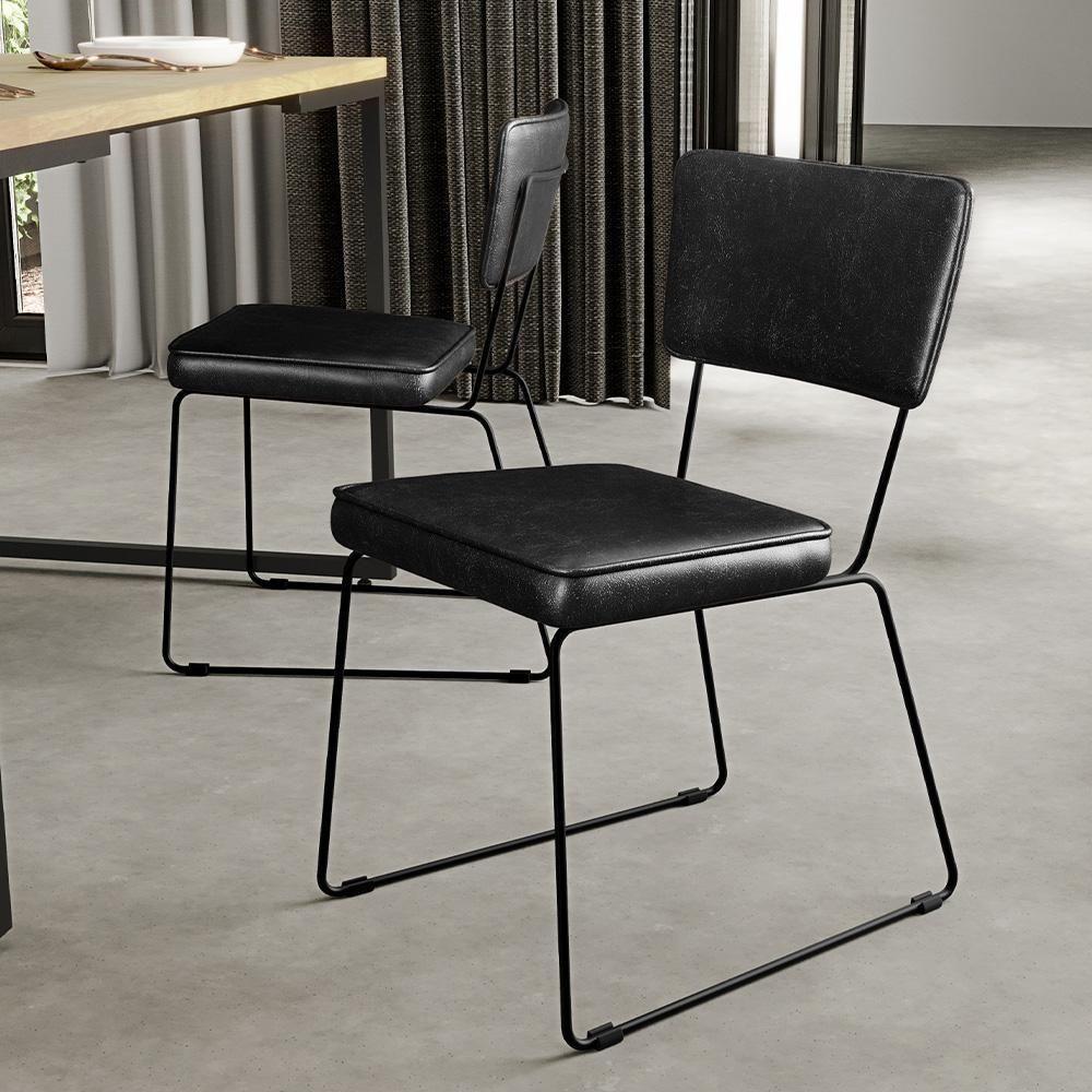 Kit 8 Cadeiras Estofada Sala De Jantar Couríssimo Preto - 9
