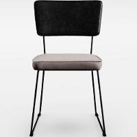 Kit 08 Cadeiras Estofada L02 Couríssimo Preto Linho Bege - 5