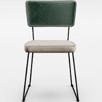 Kit 06 Cadeiras Estofada L02 Facto Verde Musgo Linho Cru - 5