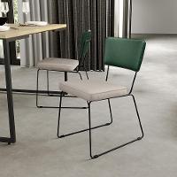 Kit 06 Cadeiras Estofada L02 Facto Verde Musgo Linho Cru - 9