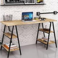 Mesa Para Escritório Estilo Cavalete 150cm Carvalho - 5