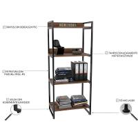 Kit Mesa Para Escritório Com Estante 120 Cm Nogal