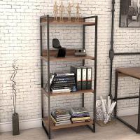 Kit Mesa Para Escritório Com Estante 120 Cm Nogal - 8