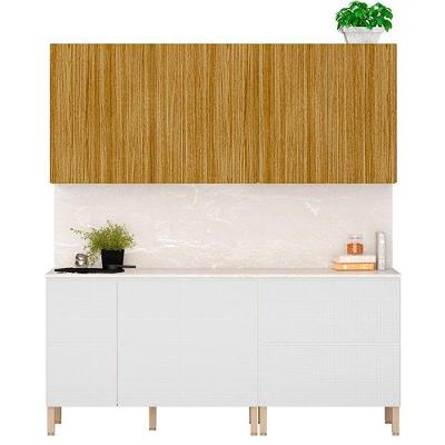 Cozinha Modulada Art 6 Peças Freijó ártico Riscatto- Kits Paraná