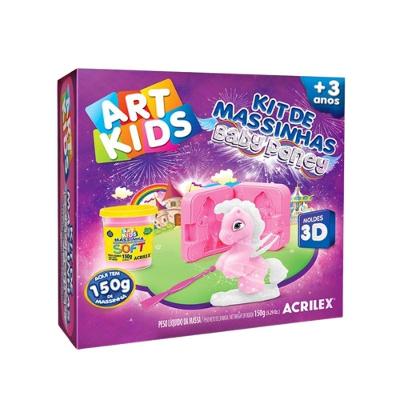 Kit De Massinhas Baby Poney Com Moldes 3d - Acrilex
