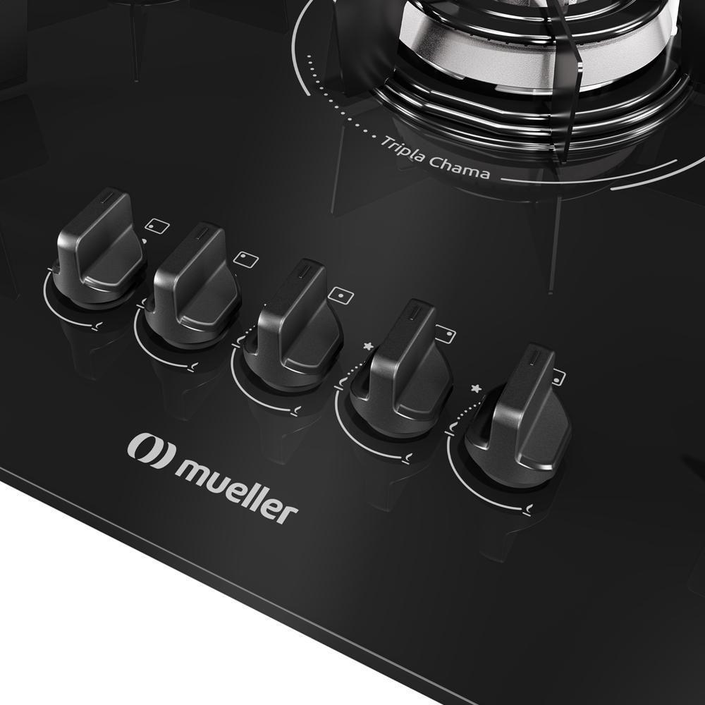 Cooktop Mueller 5 Bocas Queimador Tripla Chama MCG5BC Bivolt - 4