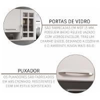Cozinha Modulada Compacta Fidelitá Viena 3 Peças 190cm 7 Portas 3 Gavetas Com Tampo Branco - 3