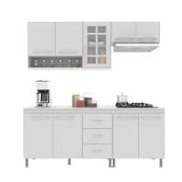 Cozinha Modulada Compacta Fidelitá Viena 4 Peças 190cm 9 Portas 3 Gavetas Com Tampo Branco - 5