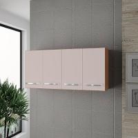 Armário Aéreo De Cozinha 1,20m Com 4 Portas Mara Savana/off White - Moblis - 2