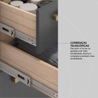 Balcão Para Pia 120cm Com Tampo Firenze Avena/grafito - Demóbile - 5