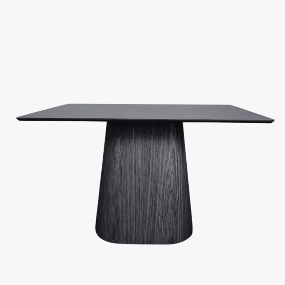 Mesa De Jantar Cone Retangular 150x90 Cm Tampo ébano Base ébano Cor Preto - 1