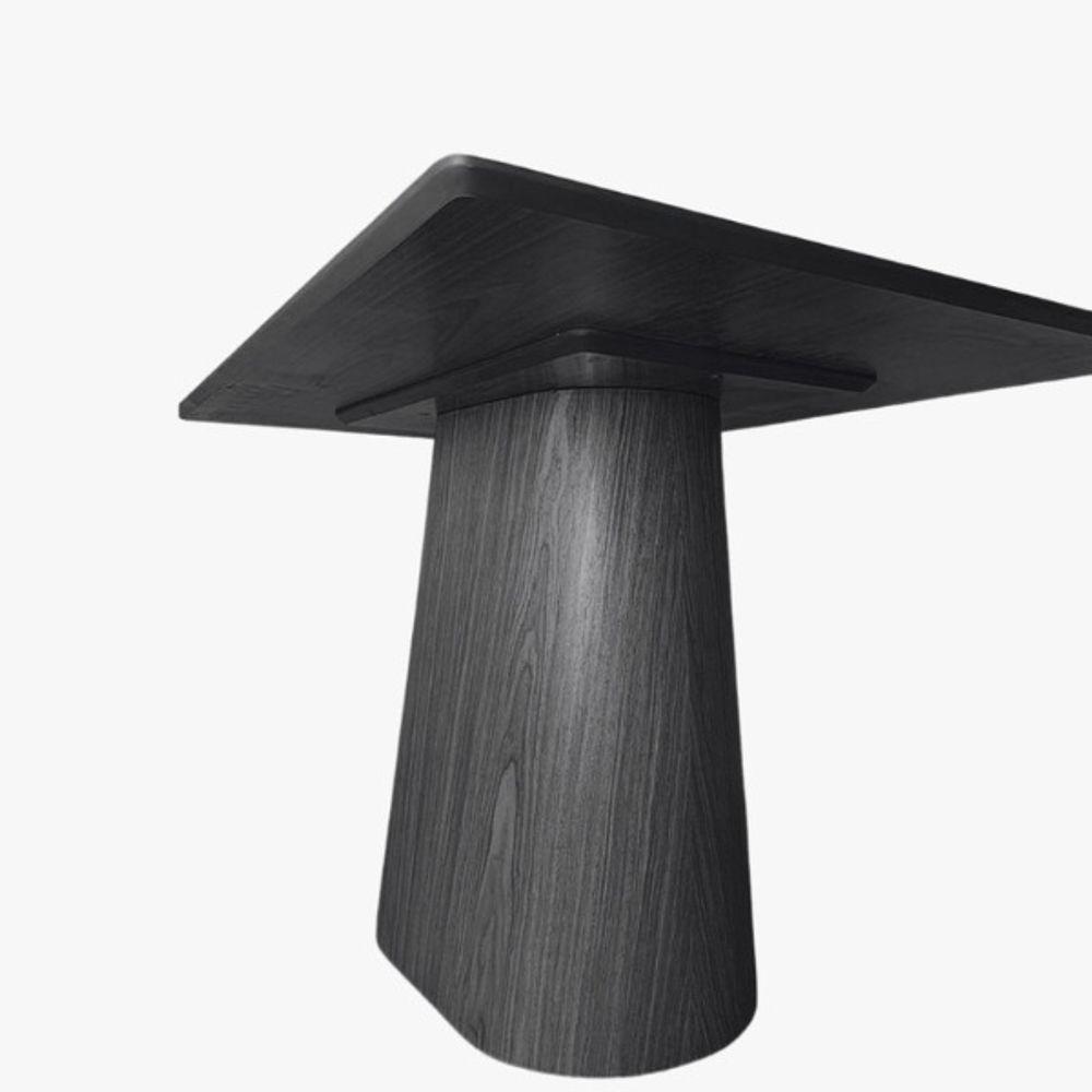 Mesa De Jantar Cone Retangular 150x90 Cm Tampo ébano Base ébano Cor Preto - 2