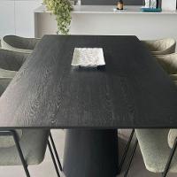 Mesa De Jantar Cone Retangular 150x90 Cm Tampo ébano Base ébano Cor Preto - 3