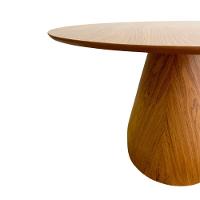 Mesa De Jantar Cone Balonê Redonda 140 Cm Tampo Freijó Base Freijó Cor Marrom - 3