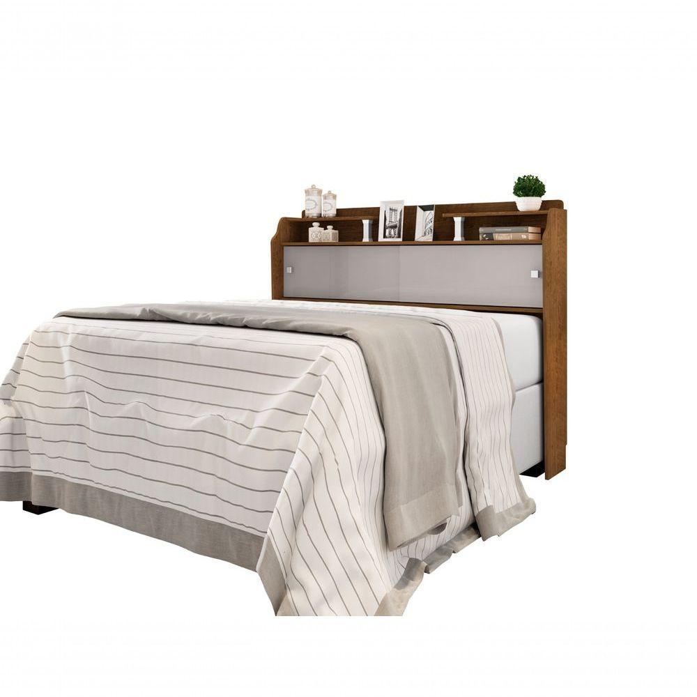 Cabeceira Flex Box Casal 1,38 Framar Elisa Malbec Off White - 2