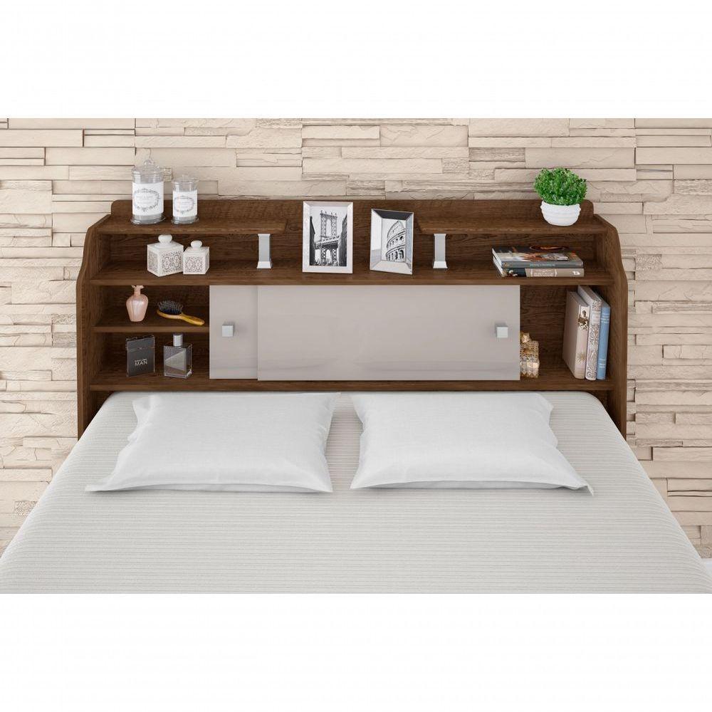 Cabeceira Flex Box Casal 1,38 Framar Elisa Malbec Off White - 4