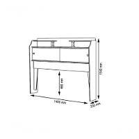Cabeceira Flex Box Casal 1,38 Framar Elisa Malbec Off White - 3