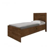 Cama Solteiro Com Bau Framar Larissa MDF/MDP Malbec - 4
