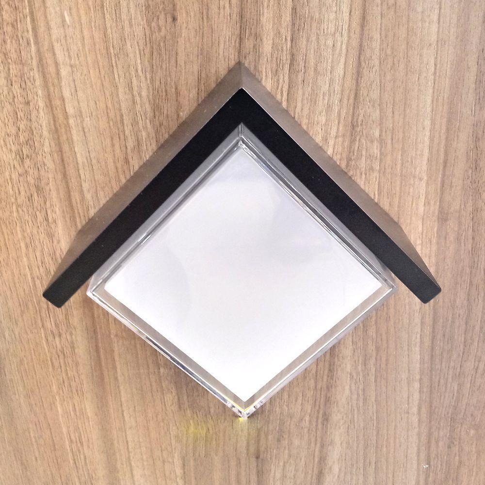 Hevvy Arandela Led 12w 4200k Quad Preta O-2460-12pt42k - 1