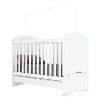 Berço Nacional Bala De Menta E Cômoda Infantil Pique-esconde Branco Com Colchão Ortobom - 5