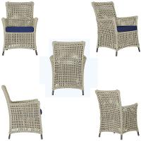 4 Poltronas Igapó Alumínio Pintura Marrom Corda Náutica E10 Rami - 3