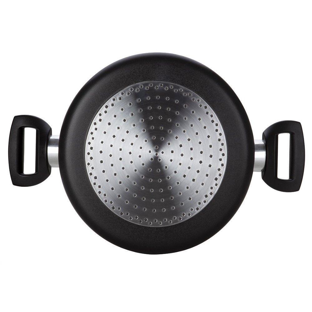 Caçarola Induct+ Preta 22 Cm 3,7 L Em Alumínio Com Revestimento Interno Antiaderente Multiflon - 2