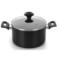 Caçarola Induct+ Preta 22 Cm 3,7 L Em Alumínio Com Revestimento Interno Antiaderente Multiflon - 1