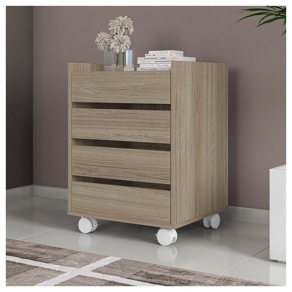 Gaveteiro Organizador Para Escritório 4 Gavetas Caemmun - 6